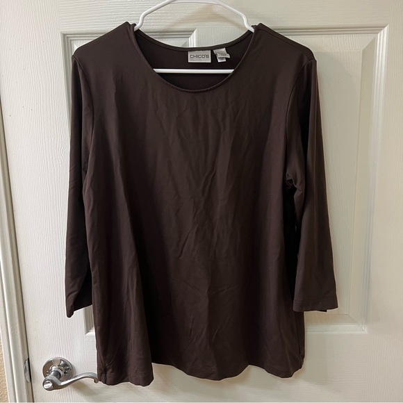 Chico's Tops - Chico’s Brown Shirt Women’s Size 3 (XL/16)
